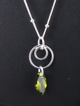 Swirly CZ Olivine-