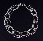 Matte Silver Bracelet-sterling silver bracelets, wholesale bracelets, link bracelets