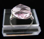 Cosmic Ring - Lt Amethyst-swarovski crystal rings, beaded rings, sterling silver, bling rings