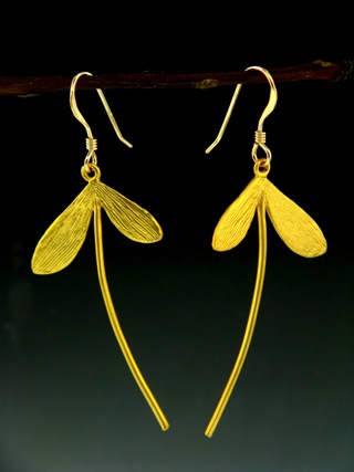 Gold Dandelion Earrings