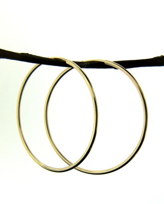14K Gold-Filled Endless Hoops Earrings -35mm