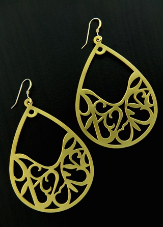 Gold Arabasque Earrings