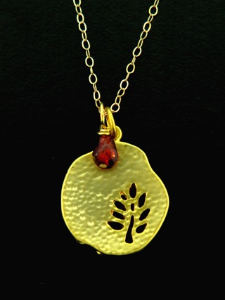 Gold Pressed Leaf Necklace
