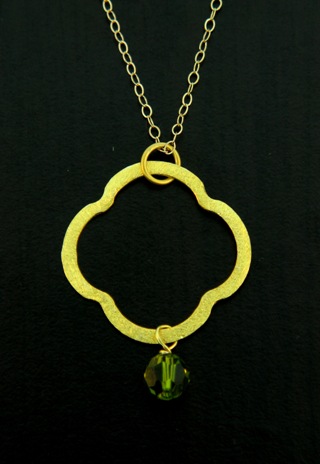 Moroccan Gold Vermeil Olivine Necklace