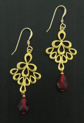Gold Ornate Siam Earrings