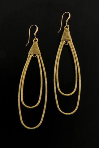 Gold Paperclip Earrings