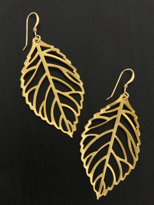 Golden Leaf Earrings-Golden Leaf Earrings