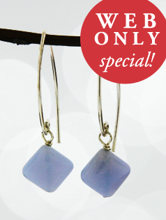 *Blue Lace Marquis Earrings