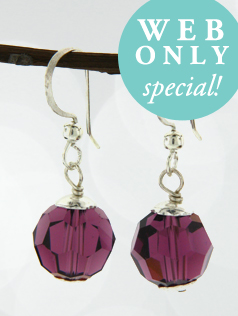 *Amethyst Drop Earrings