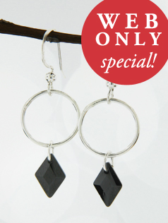*CZ Jet Earrings
