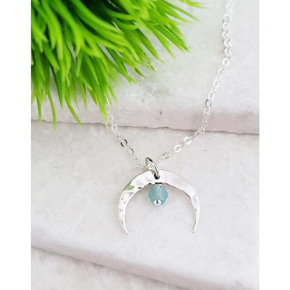 Crescent moon store necklace