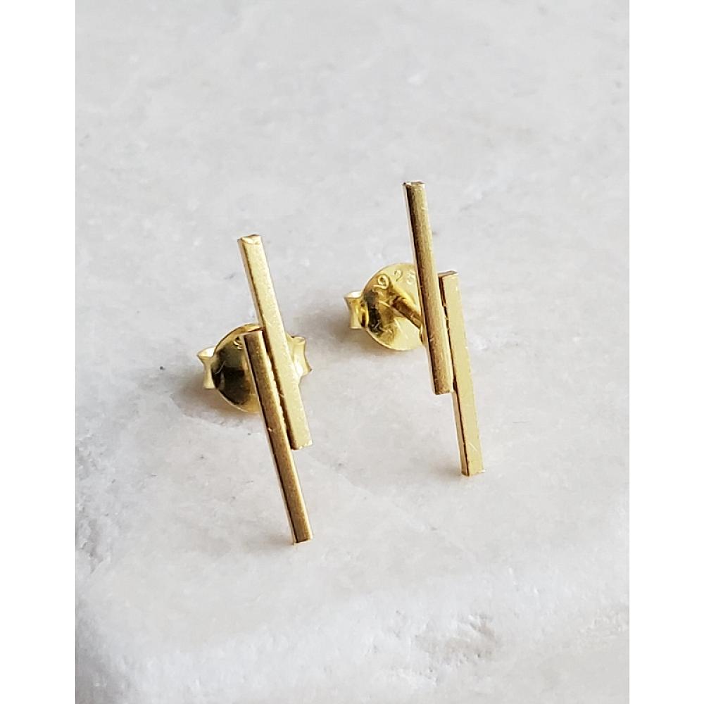 Wholesale Gold Crystal Threader Earrings - Clear Sosie Designs Jewelry