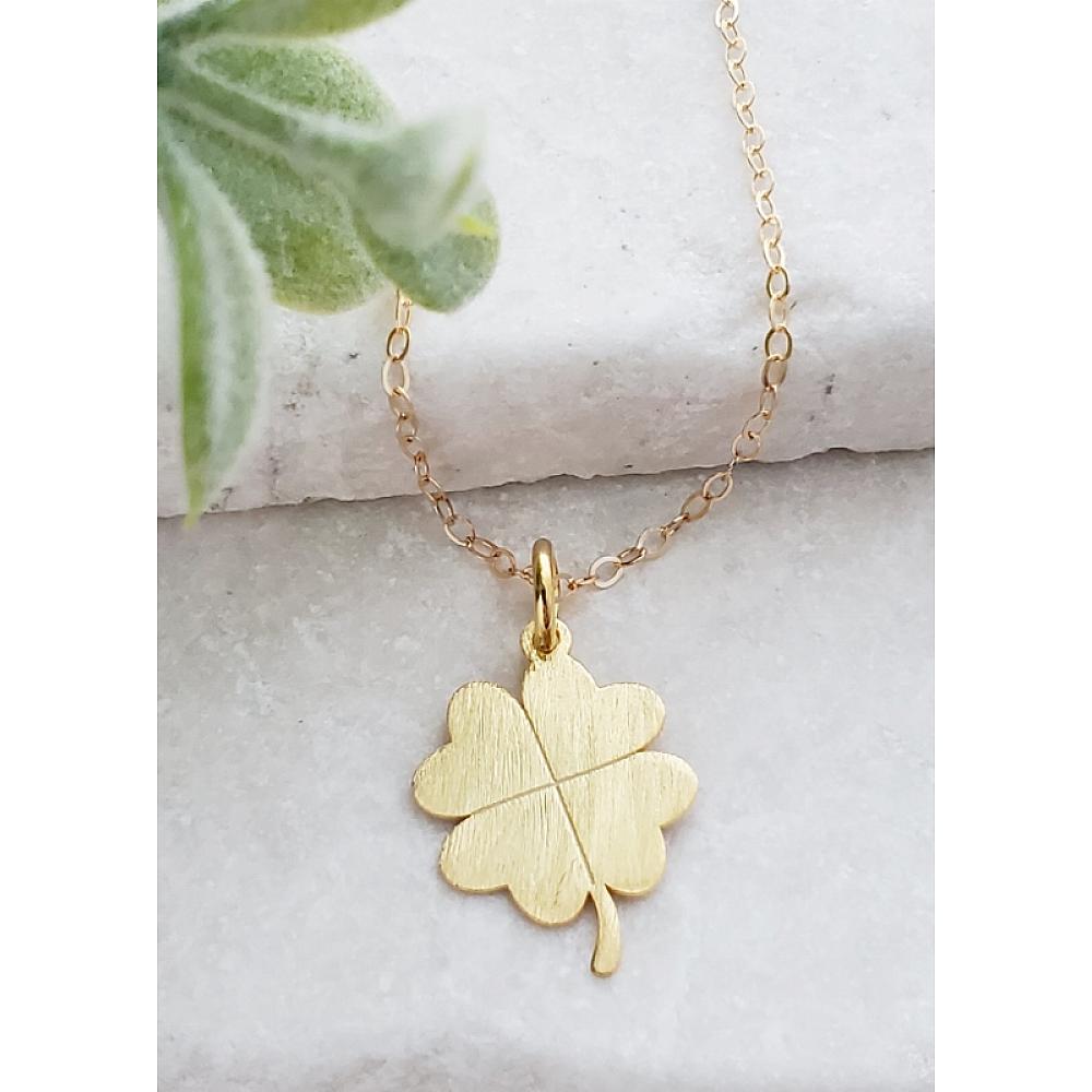 White Pearl Clover Necklace - Gold, Silver or Rose Gold - Designer Silver