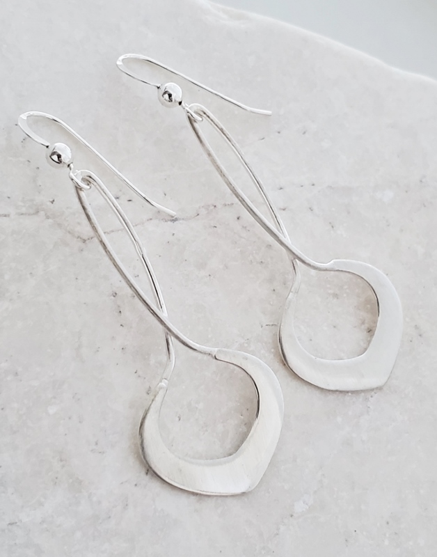Silver Twisted Lotus Earrings