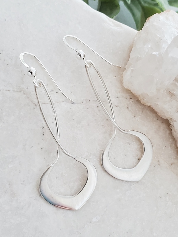 Silver Twisted Lotus Earrings