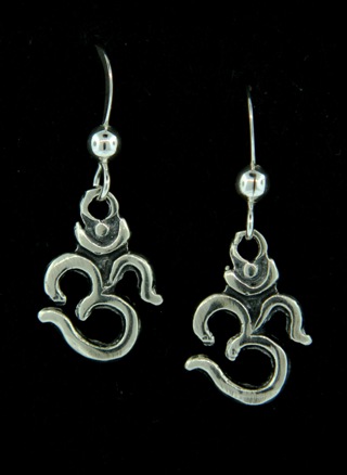 Ohm Yoga Silver Earrings