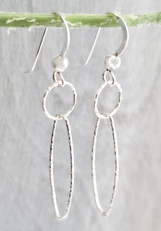 Silver Diamond Cut Combo Earrings