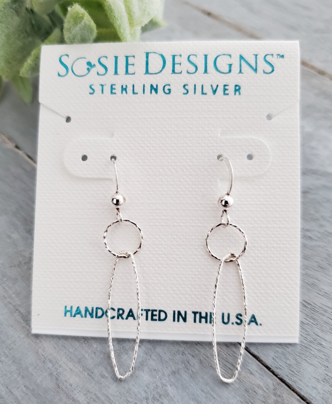 Silver Diamond Cut Combo Earrings