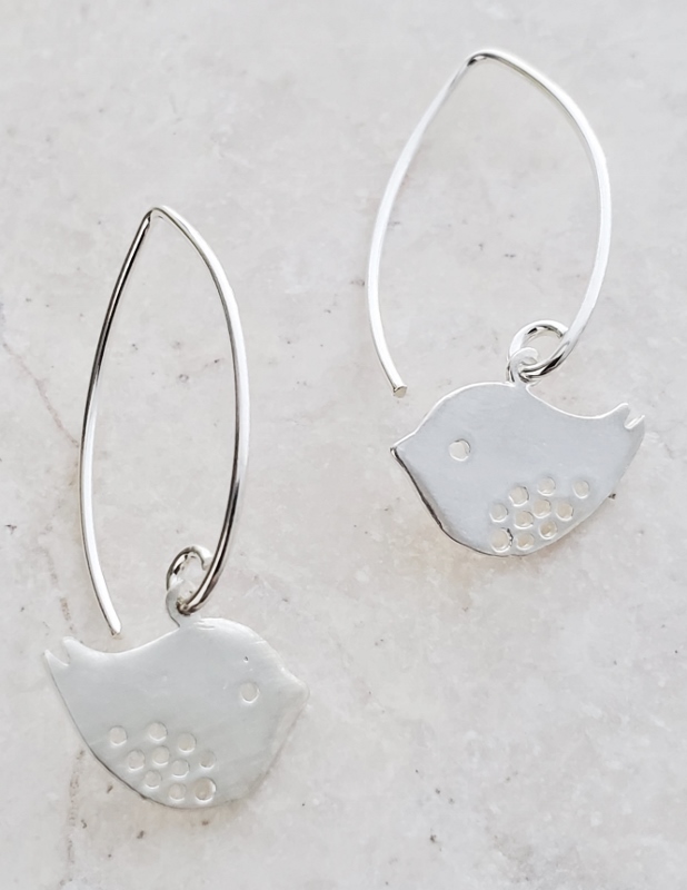 Silver Matte Spotted Bird