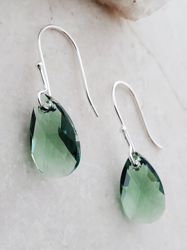 Crystal Briolette Earrings - Erinite