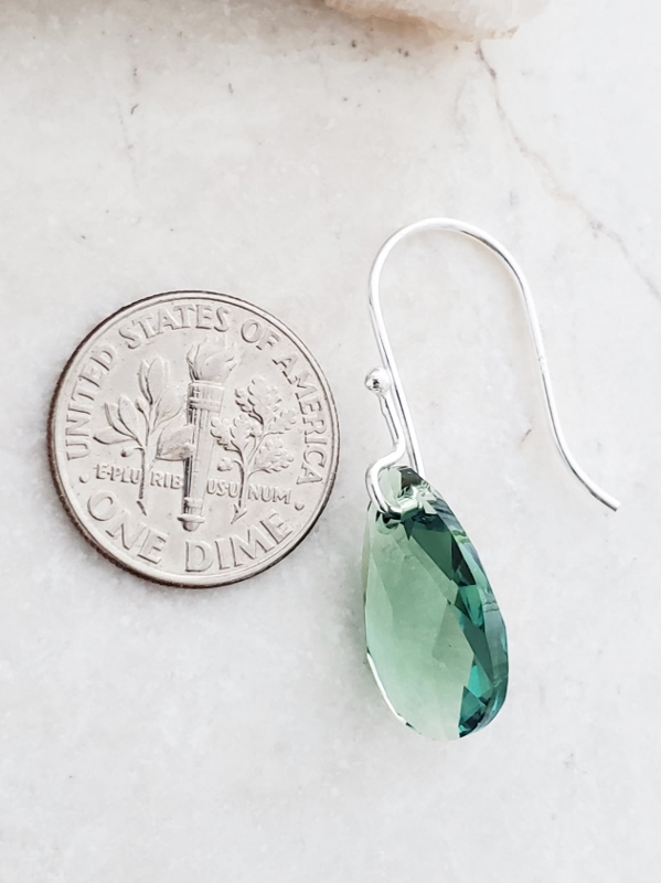 Crystal Briolette Earrings - Erinite