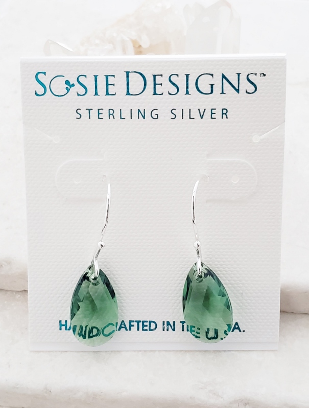 Crystal Briolette Earrings - Erinite