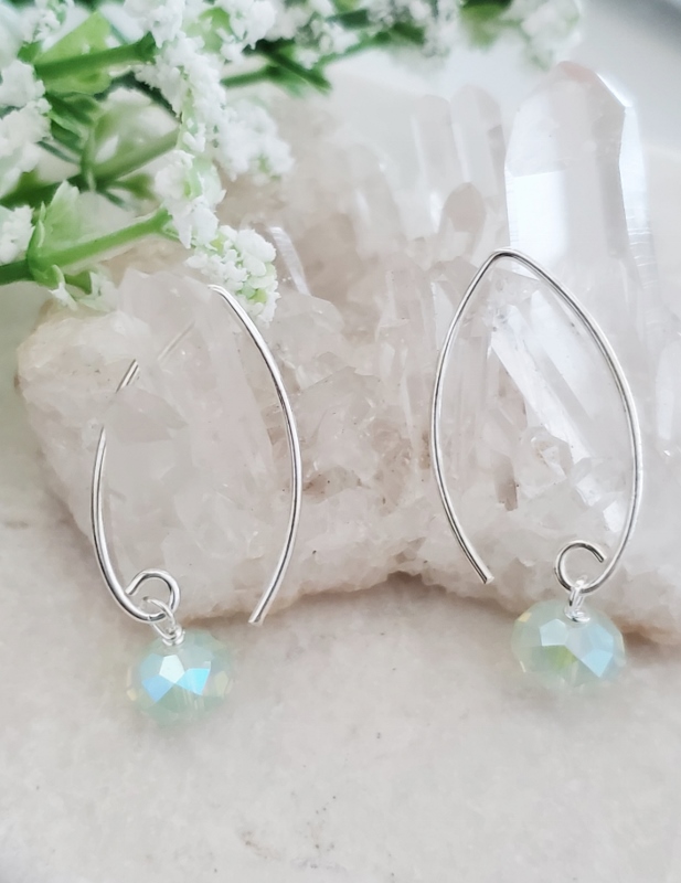 Marquis Chrysolite Opal Crystal Earrings