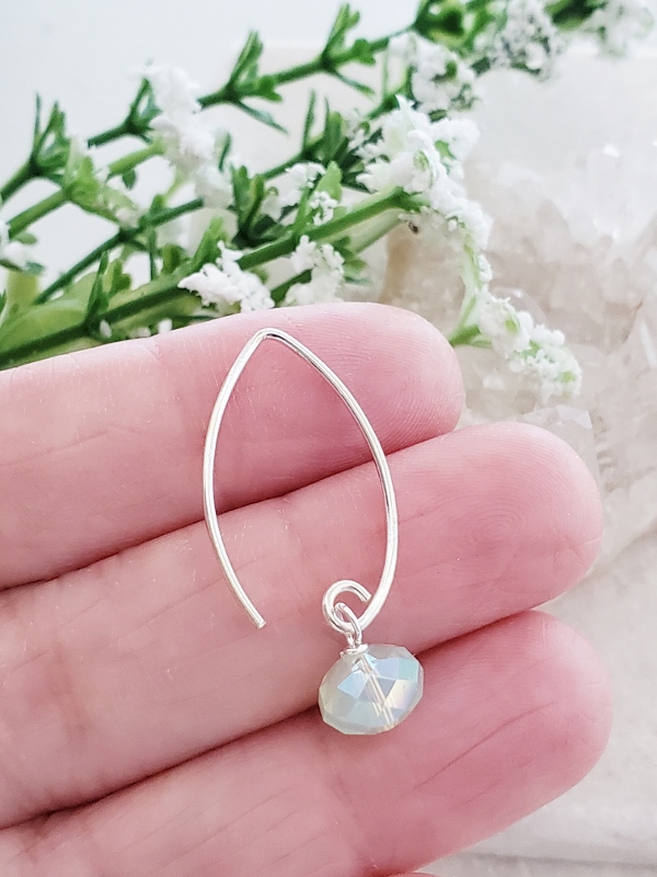 Marquis Chrysolite Opal Crystal Earrings