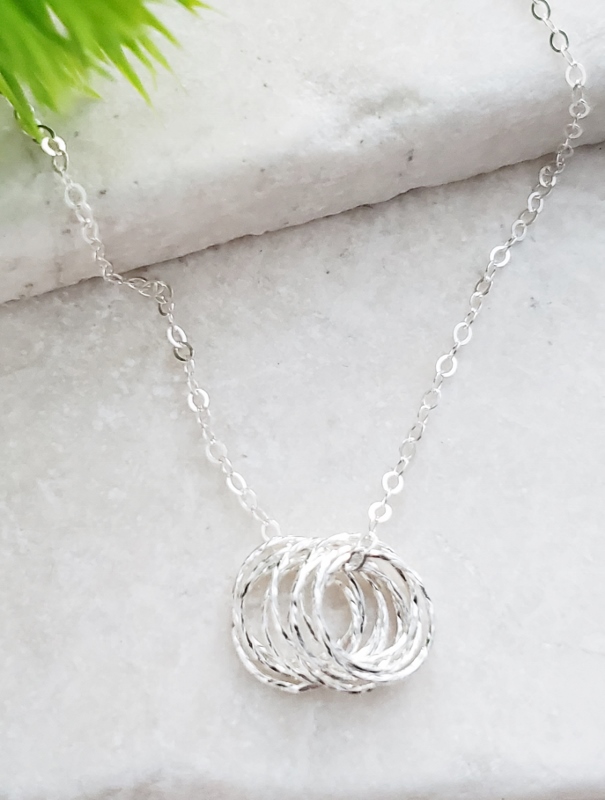 Silver Cluster Necklace