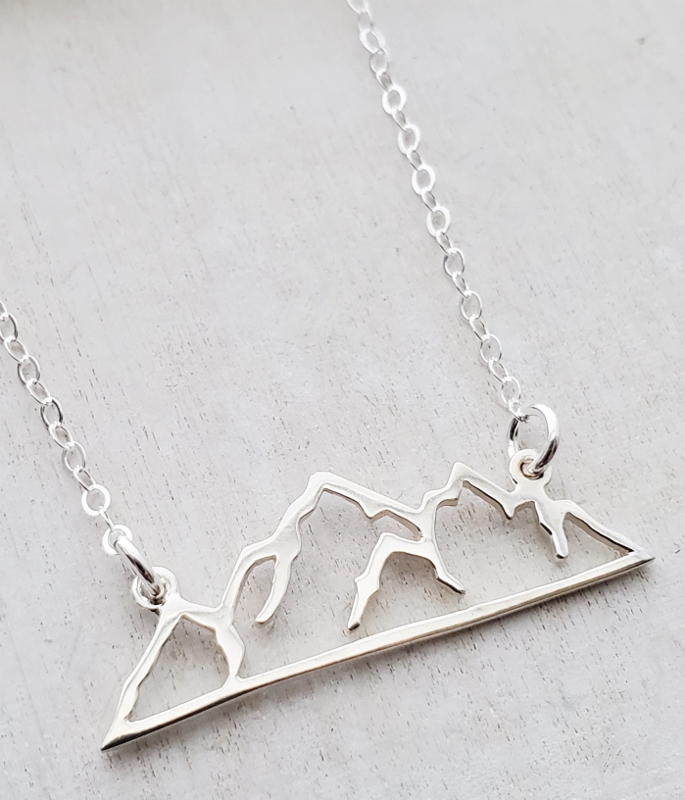 Silver Mountain Silhouette Necklace