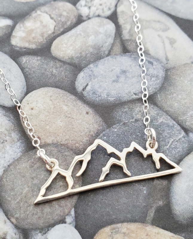 Silver Mountain Silhouette Necklace