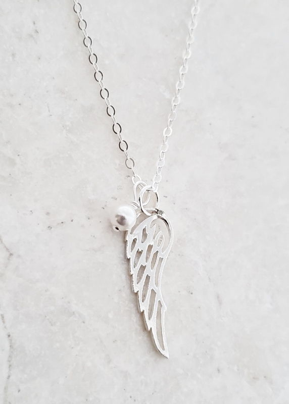 Cremation Ash Heart with Angel Wings Necklace – Chris-Parry-Handmade
