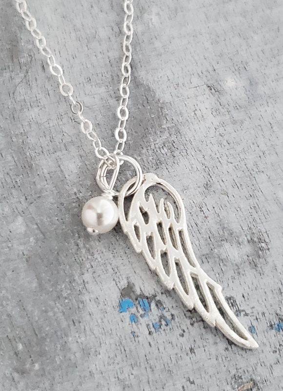 Silver Angel Wing Necklace