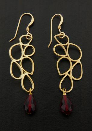 Gold Matte Siam Dew Earrings