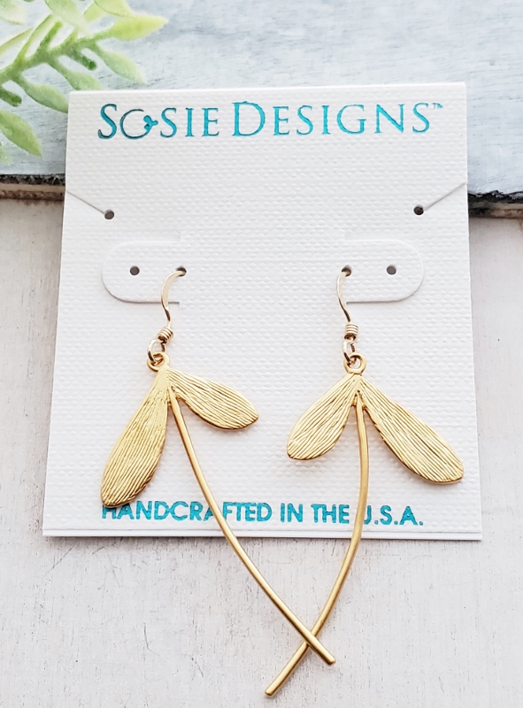 Gold Dandelion Earrings