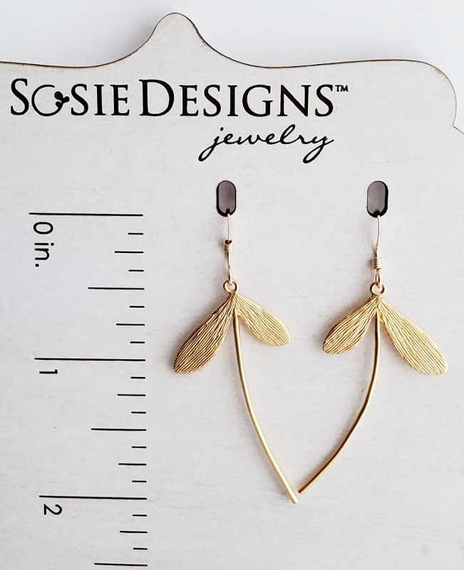 Gold Dandelion Earrings