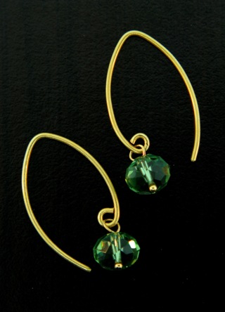 Gold Marquis Erinite Earrings