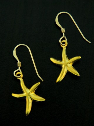 Gold Starfish Earrings