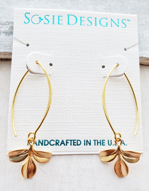 Vermeil Marquis Petite Branch Earrings