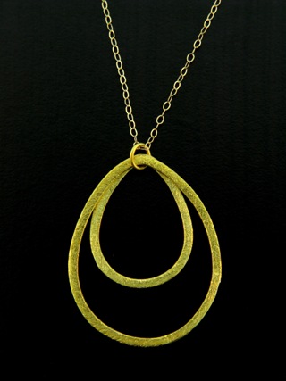 Gold Inner Teardrop Necklace