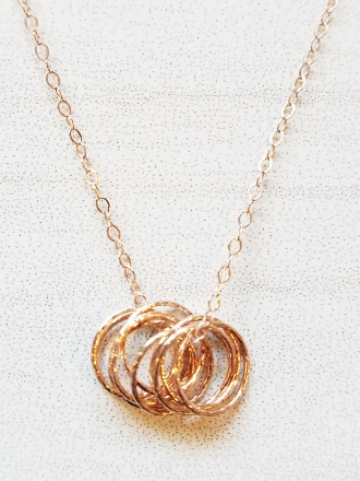 Rose Gold Cluster Necklace