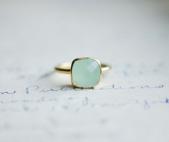 Chacedony Cushion Ring