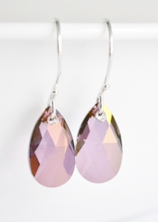 Purple Haze Crystal Briolette Earrings