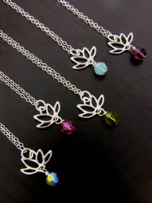 Lotus Necklace Gold Lotus Flower Necklace Blooming Flower 