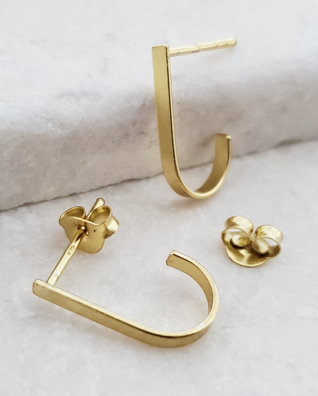 Gold Hook Bar Studs