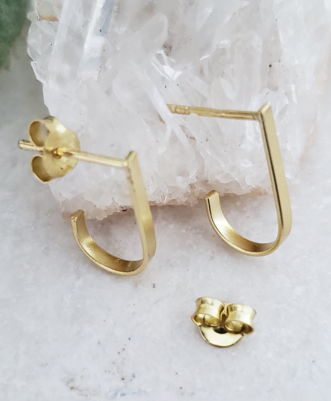 Gold Hook Bar Studs
