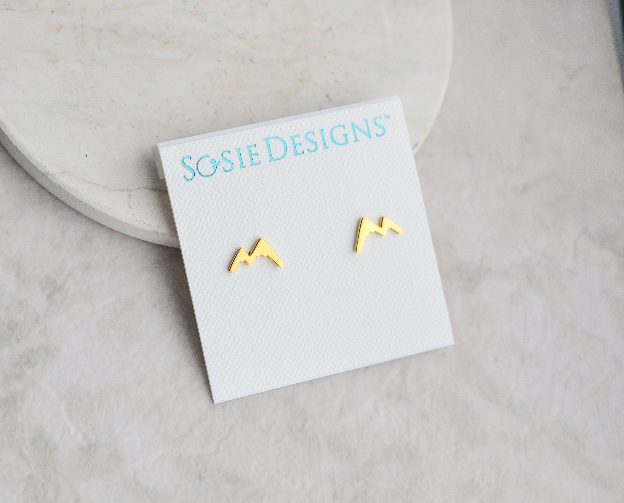 Gold Mountain Silhouette Studs