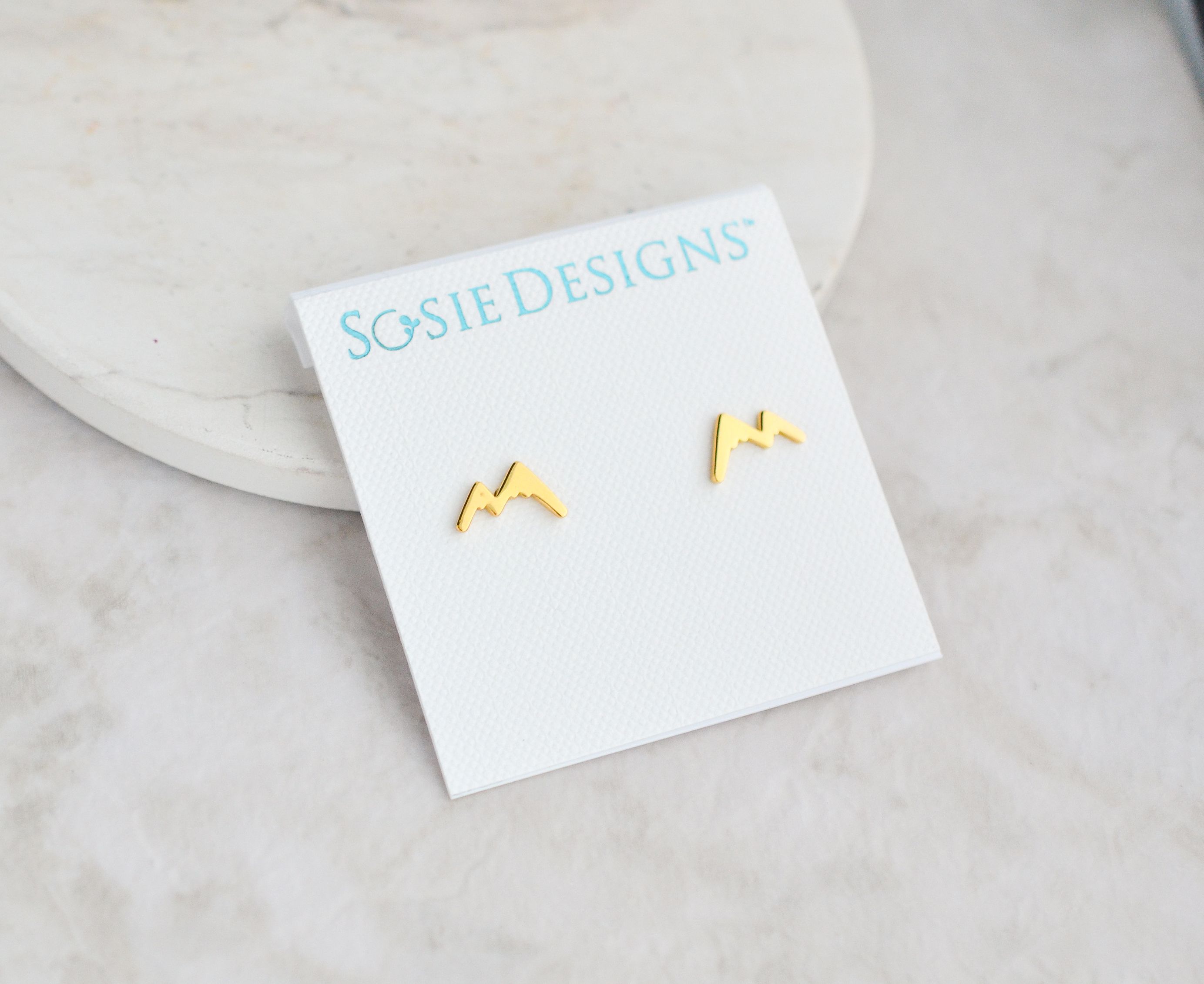Gold Mountain Silhouette Studs