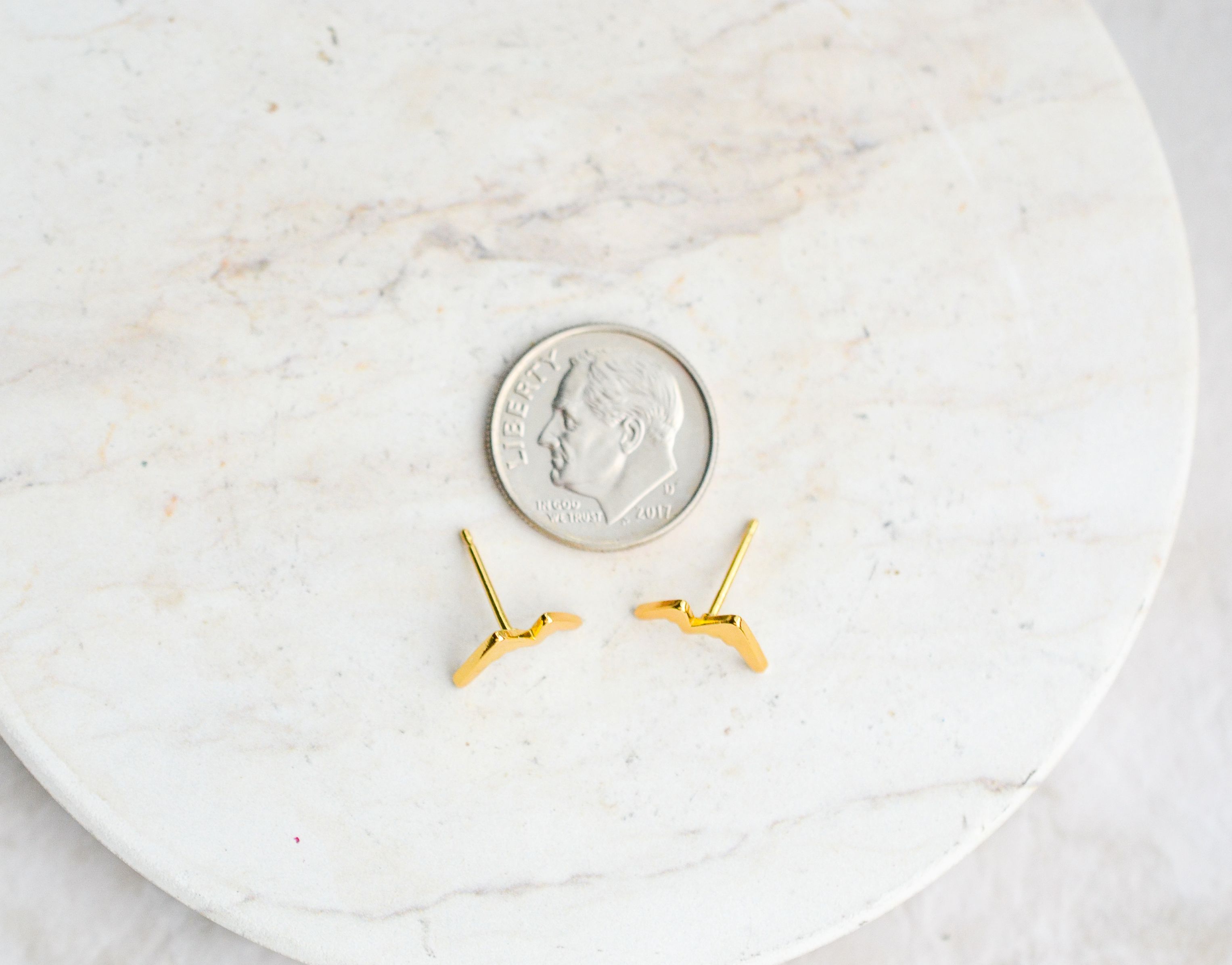 Gold Mountain Silhouette Studs