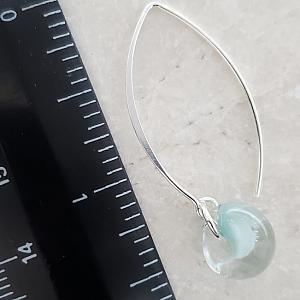 Silver Marquis Earrings in Sky Blue